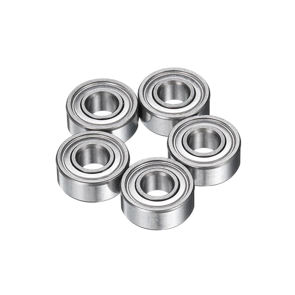uxcell 5pcs MR104ZZ Deep Groove Ball Bearing 4x10x4mm Chrome Steel Miniature Bearing Double Sealed Precision Bearing P5 (AB EC 5)