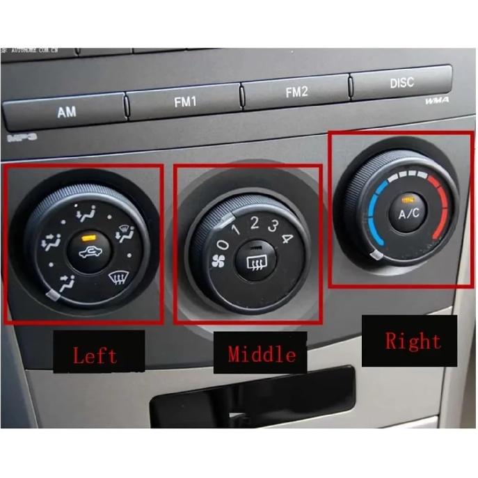 A14U-Car Air Conditioning Panel Switch AC Control Switch Knob Compatible for Toyota Corolla RAV4 2006-2013(As Shown Left)