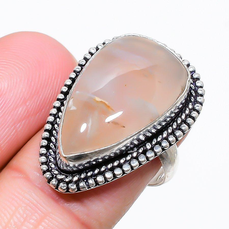 

Ювелирное кольцо из стерлингового серебра 925 пробы с золотым рутилом, размер 8 K6o59