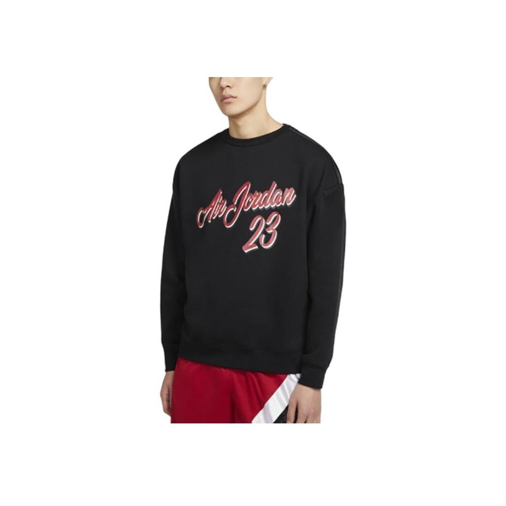 Jordan Remastered Print Fleece Crewneck Sweatshirt Men Tops Black CT6283-010