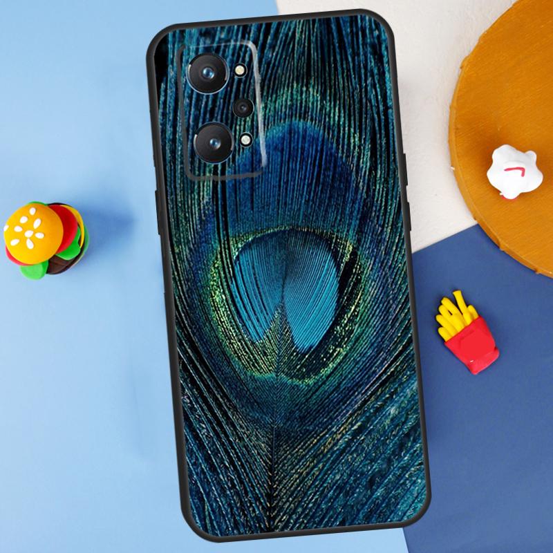 Bird Peacock Feather For Realme C55 C67 C61 C75 C53 C51 C21Y C25S GT 6 6T 5 GT7 Pro 10 11 12 13 14 Pro Plus Case