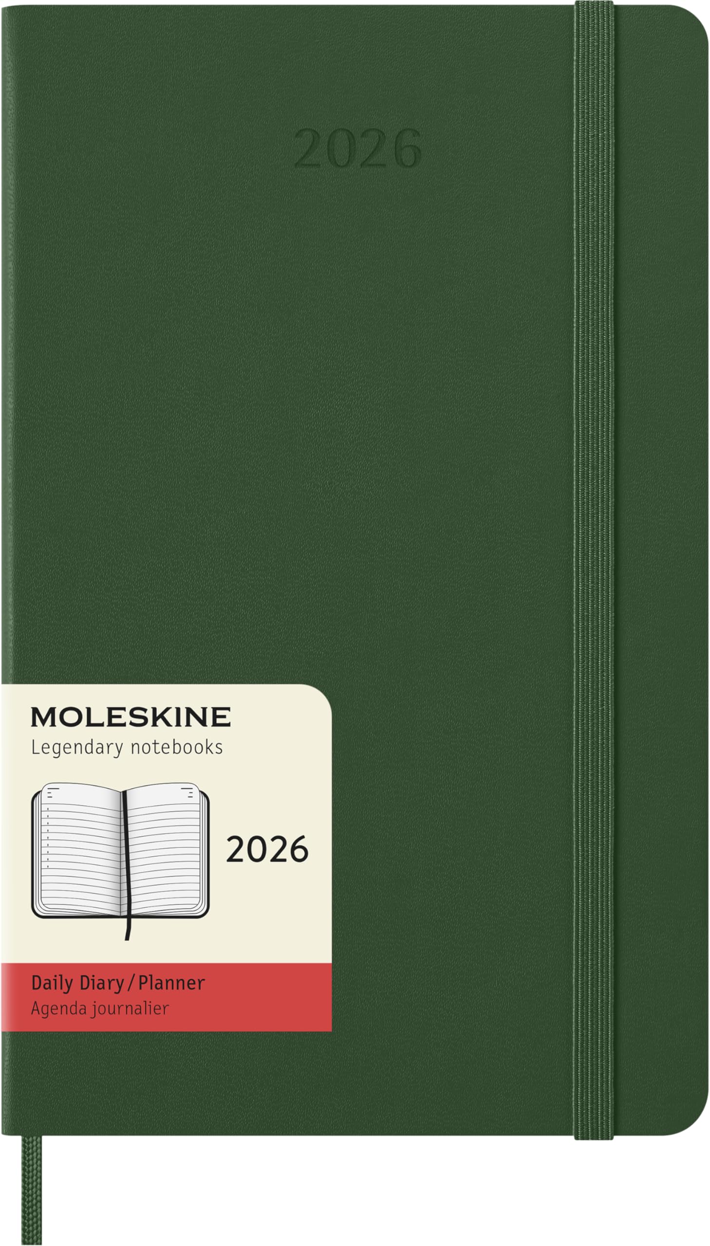 

Moleskine 2026 Daily January Large Size x Myrtle DHK1512DC3Y26 Planner, 12-Month Diary, Start, (13cm 21cm), Hardcover, Green,