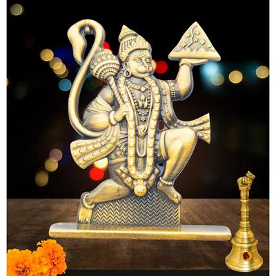 6 cm Høy Unik Hanuman ji Idol med Dobbeltsidig Design Hanumanji Murti Bajrangbali Statue