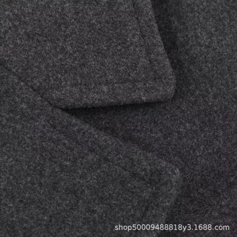 Womens Winter Loose Wool Blend Coat Casual Street Style Oversized Trench Jacket With Pocket
