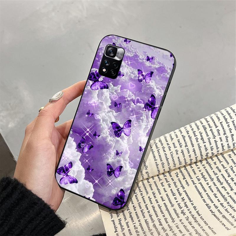 Phone Case For Xiaomi Redmi Note 13 12 11 10 Pro 12S 11S Redmi 13C 10 A1 A2 A3 Aesthetic Purple Case