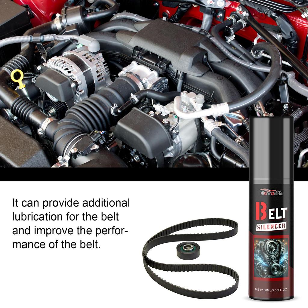 Homonth Automotive Engine Belt Silencer Automotive Engine Belt Rattle Eliminator Maintenance Lubricant