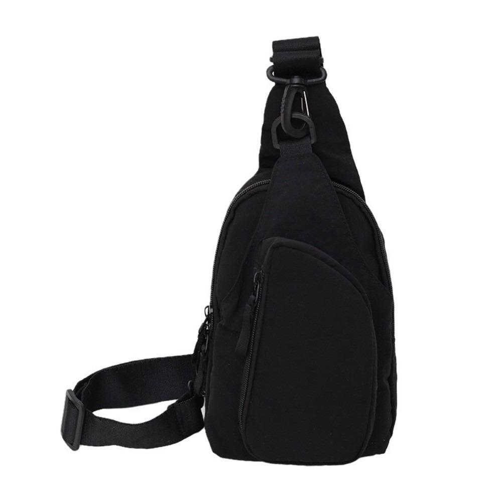 

Нейлоновая наплечная сумка большой вместимости Водонепроницаемая поясная сумка кроссбоди Прочная мужская нагрудная сумка для велоспорта чёрный