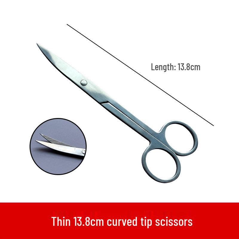 Surgical & Grooming Scissors Set: Stainless Steel, Curved & Straight Tips for Nursing, Gauze, Dissection, Pet Care
