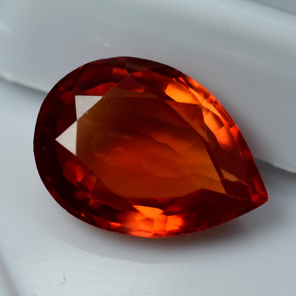 Natural Ceylon Orange Sapphire Pear Cut 10.45 Ct Loose Gemstone CERTIFIED