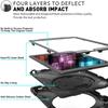 Case For iPad 2 3 4 5 6 7 8 9th,Heavy Duty Army Shockproof Kids Cover for iPad Air iPad Pro  iPad 4 9.7 Ipad Min iKickstand Handle Shoulder Strap Case