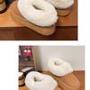 Snow Boots Autumn and Winter New Low-top Thick-soled Fluffy Shoes Home Thermal Casual Short Bread Cotton Shoes