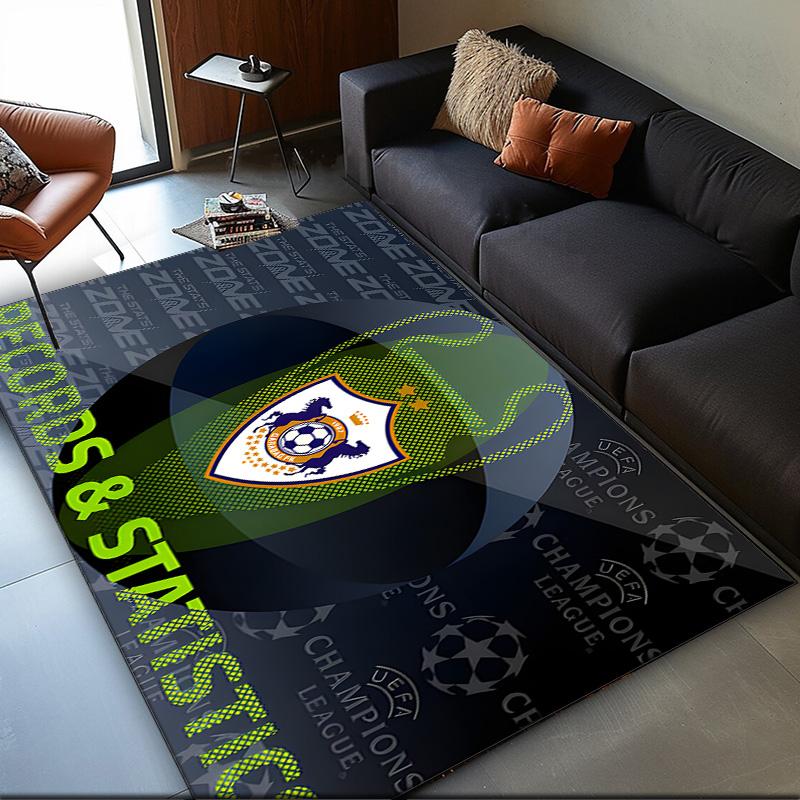 1PC rug Soccer Team Qarabag Design Carpet, Chair Rug,Area Rug for Office Bedroom living rooms bedroom, Doormat decor Christmas fan gifts