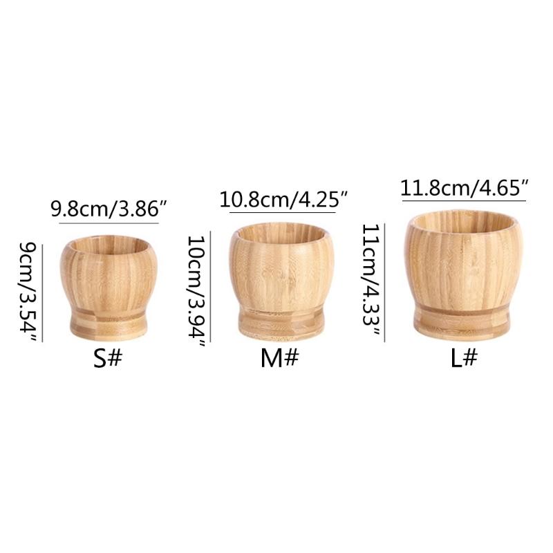 Bamboo Mortars and Pestle Set with Lid Pepper Garlic Spices Grinder Press Crusher Masher Kitchen Tool Grinding Bowl