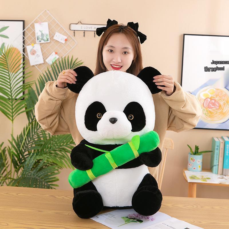 

Giant Bamboo Panda Plush Toy - Sleeping Pillow Rag Doll Birthday Gift for Kids 25cm 0.18kg