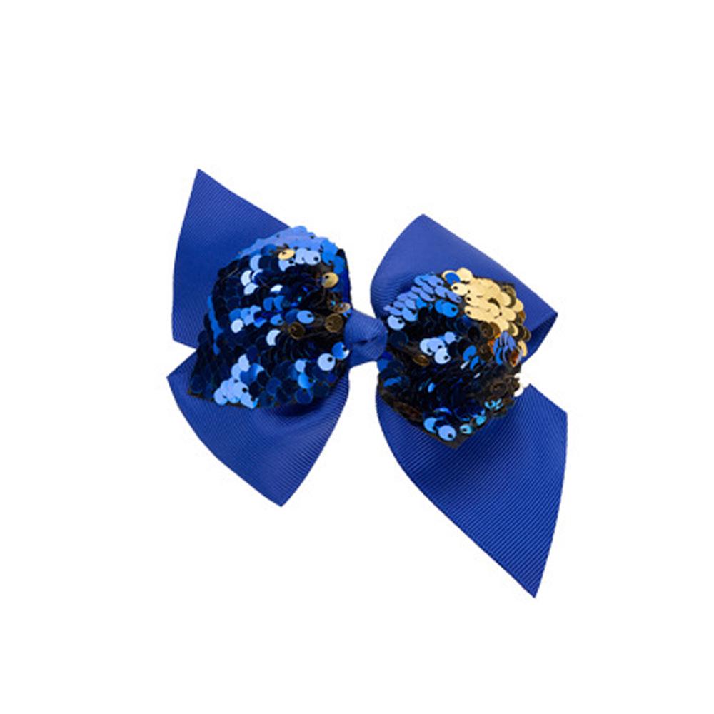 Rainbow Sequin Bow Hair Clip for Kids - Fabric Accessory