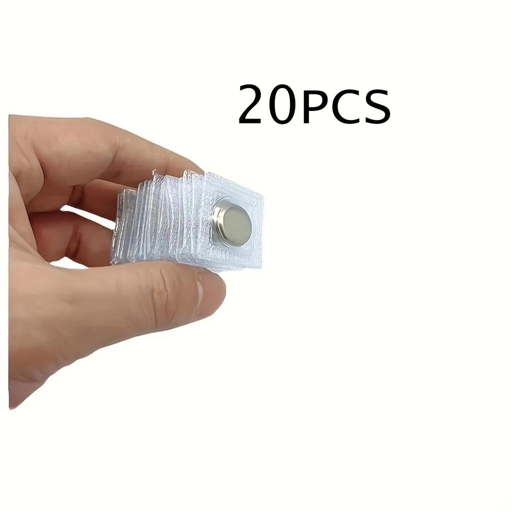 10-Pack Invisible Magnetic Fasteners, 0.99 Cm Metal Sewing Buttons for Clothes and Bags
