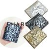 HARUBE Kyoto Naniwaya Compact Slim Folding Wallet, Cowhide Leather with Rose Embossed Design, Functional, Women's #83-349 [Metallic Rose] (Beige)