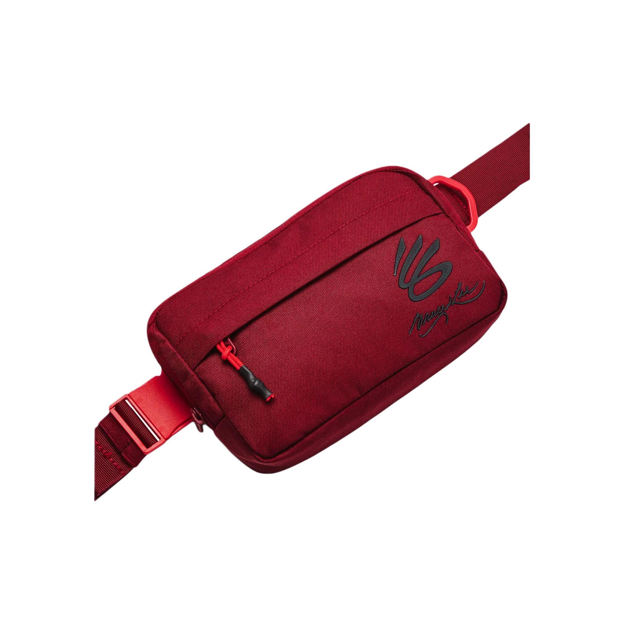 

Новая полиэстеровая сумка через плечо Under Armour, сумка кросс-боди, поясная сумка обычная унисекс красная и черная 1384021-625 20.1*5.1*13.0CM