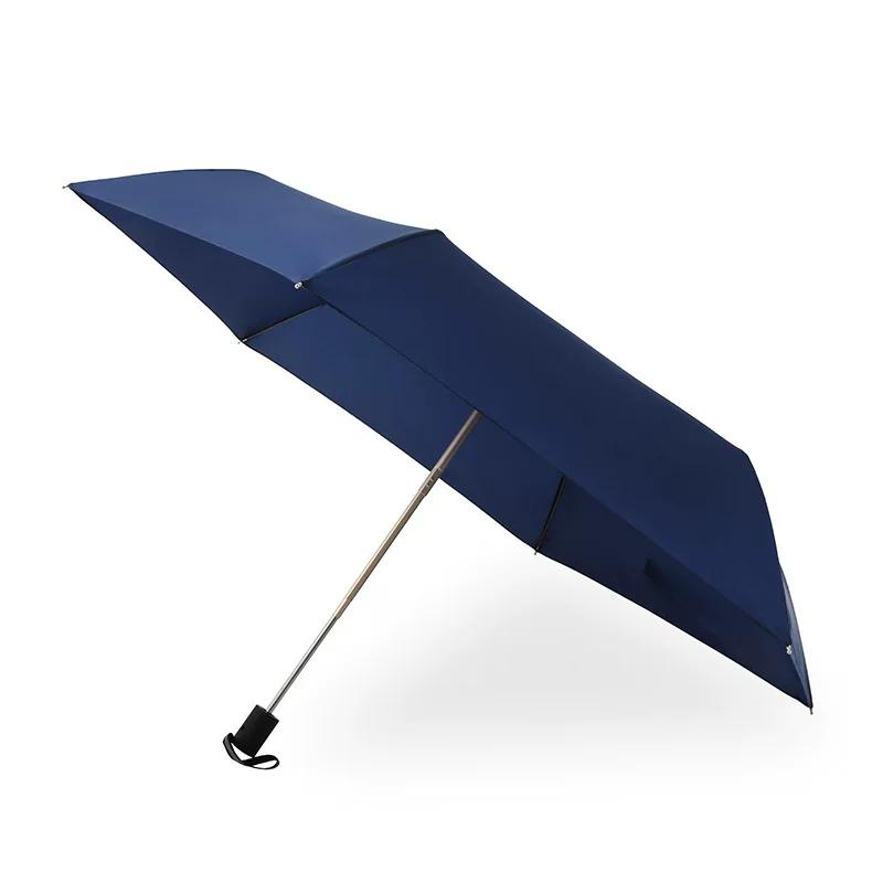 Ultra-Light Three-Fold Automatic Rain and Rain Dual-Use Windproof Umbrella Simple Plain One-Drop Drying Water-Repellent UV-Proof Sunshade
