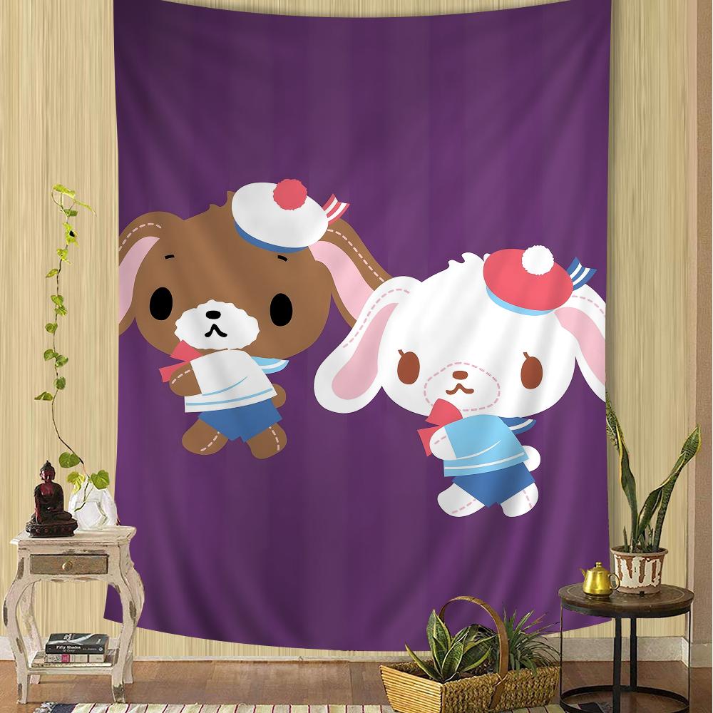 Sugarbunnies Anime Kawaii Cartoon Tapestry Bohemian Wall Hanging Sheets for Room Decor Bedroom Living Room Dorm Wall Art