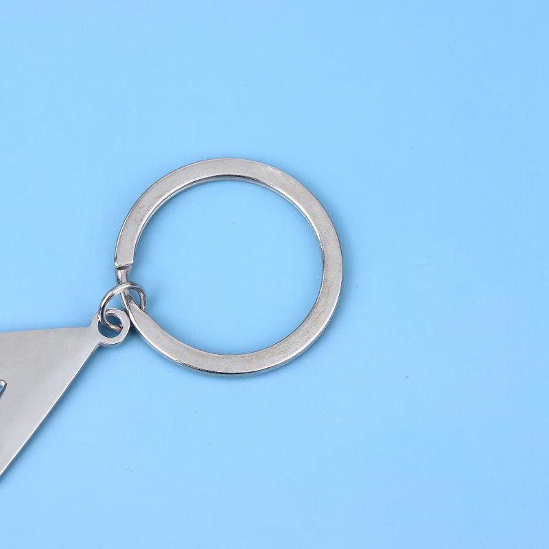 Waterdrop Shape Keychain Alloy Hollow Star Design Minimalist Unisex Gift Car Accessory Home Keys Decor Durable Metal