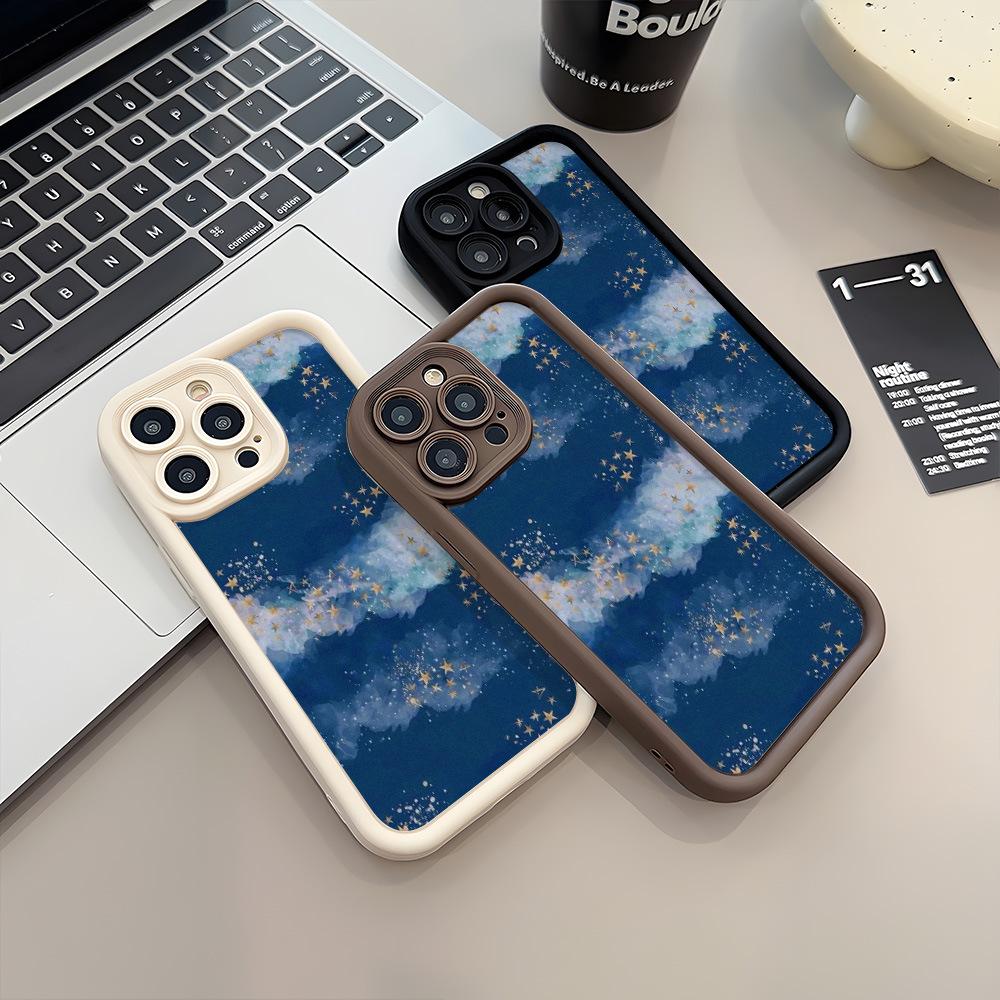 Applicable To iPhone15 Landscape Oil Painting Creative Soft Case Mobile Phone Case 17ProMax Simple 14 Advanced 13 Fine Hole 12