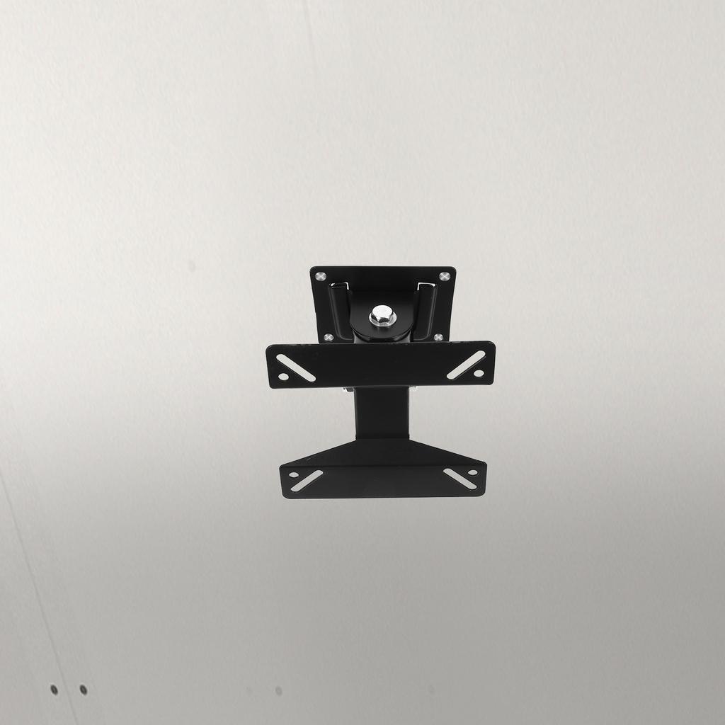 Adjustable HeavyDuty Iron TvMount WallBracket Black Stands Monitor Holder LivingRoom Bedroom Study Office FloatingShelves Rack