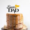 5 Stück Super PAPA Geburtstagskuchen-Topper Schwarz Gold Happy Birthday Acryl-Kuchen-Topper Für Vatertag Party Geschenk Dekorationen