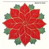 4pcs Christmas Embroidered Table Flag Tablecloth Desk Runner Round Plate Cover Plate Cloth Placemat Christmas Dining Table Decor