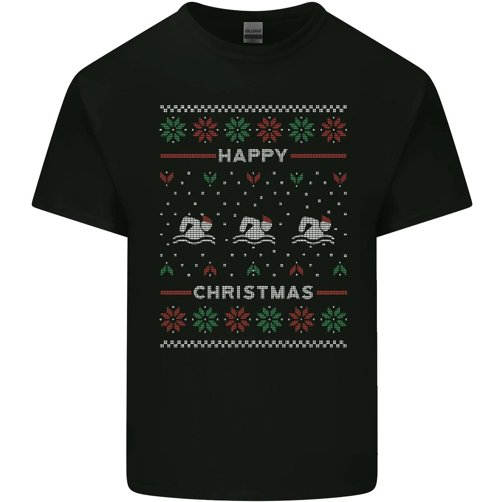 Christmas Swimming Design Kids T-Shirt Childrens M