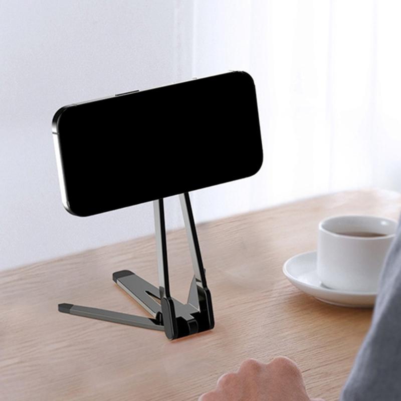 Stabiles Dreieckiges Design Handyhalterung Rack Stütze Magnetfuß 360° Drehung für Videoanrufe Aufnahme Inhaltserstellung