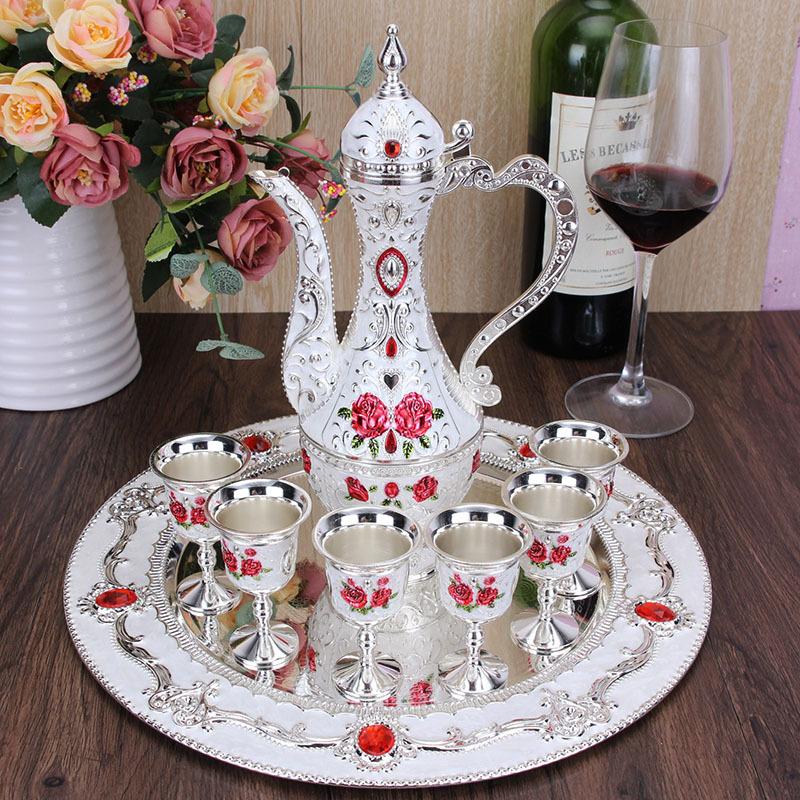 Weinkanne Farbe Zinn Baijiu High-End Kreatives Heimdekorationsstück Geschenk für Männer Weinset Teegeschirr, Weinglas