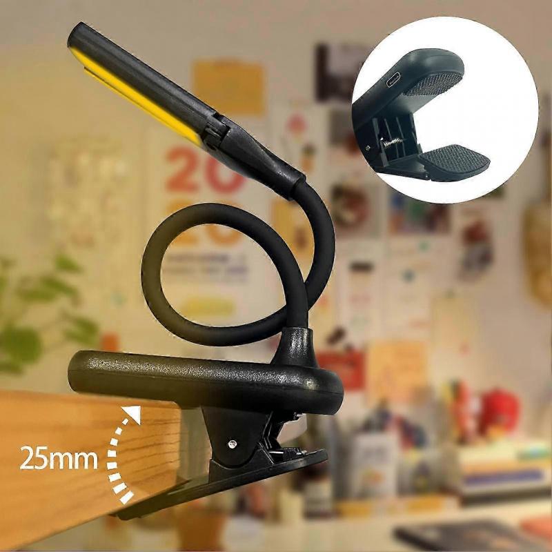 Reading Lamp Dimmable Chargeable Extendable Double Head Flicker-free Illumination Type-C 14LED Amber Book Light Home Supply QingHai