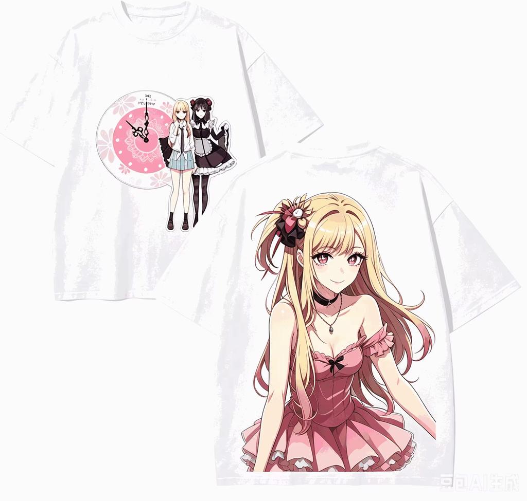 New High-quality Comfortable Loose Harajuku Streetwear Unisex T-shirt Featuring Marin Kitagawa T-shirt