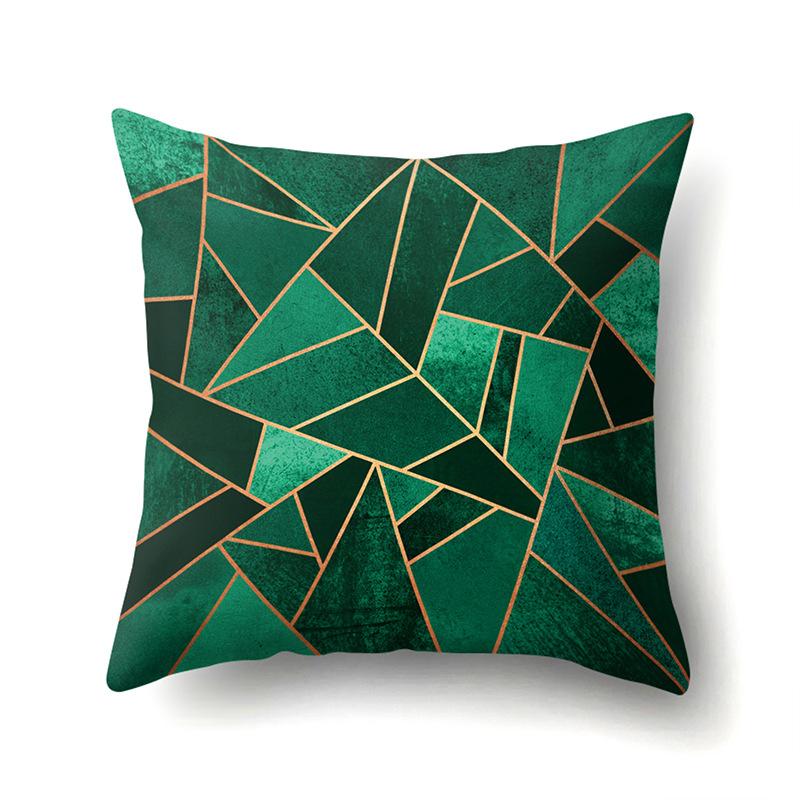 Polyester Pillow Case Decorative Geometric Home Printed Pillow Case Waist Cushion Cover Car Cushion Head Cushion Cover