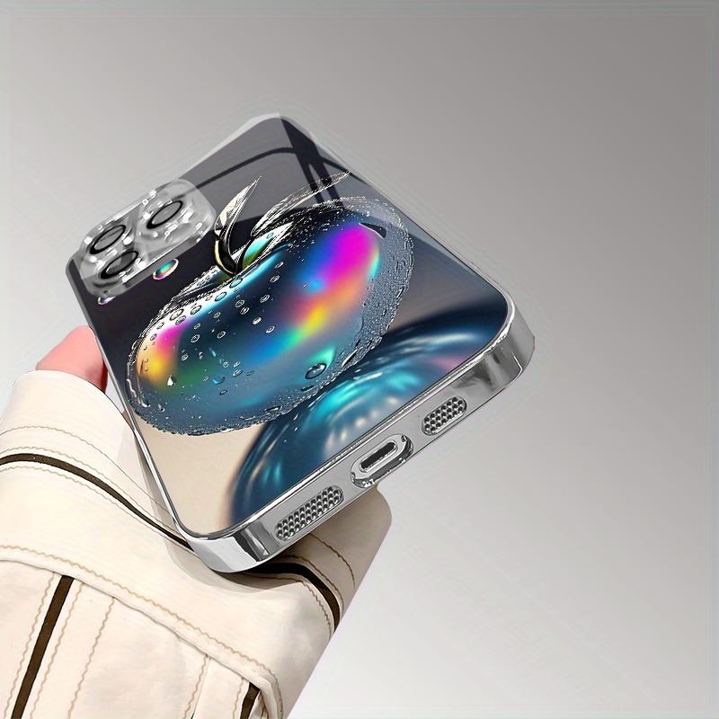 Aurora Water Droplet For Apple Pattern Glass Electroplated Phone Case For iPhone 17 16 15 14 13 12 Pro Max Plus 16E 17 Air Cover