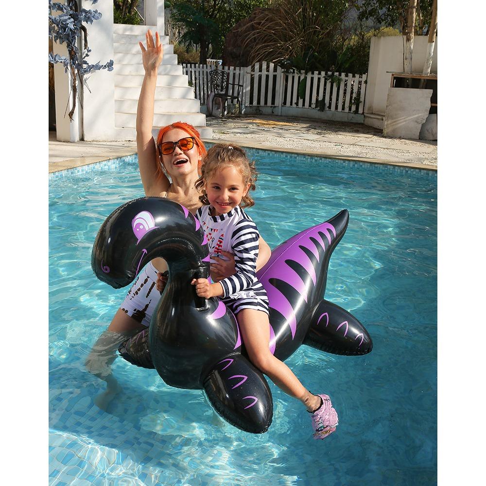 Inflatable Dinosaur Swimming Pool Toys Ride-On Inflatable Swimming Pool Beach Swimmer Summer Water Fun Raft for Kids and Adults