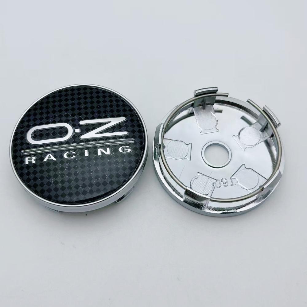 4Pcs 60mm Car Wheel Center Caps With OZ O.Z Racing Logo Emblem Badge Wheel Hubcaps Auto Rim Hub Cover Car Accessories