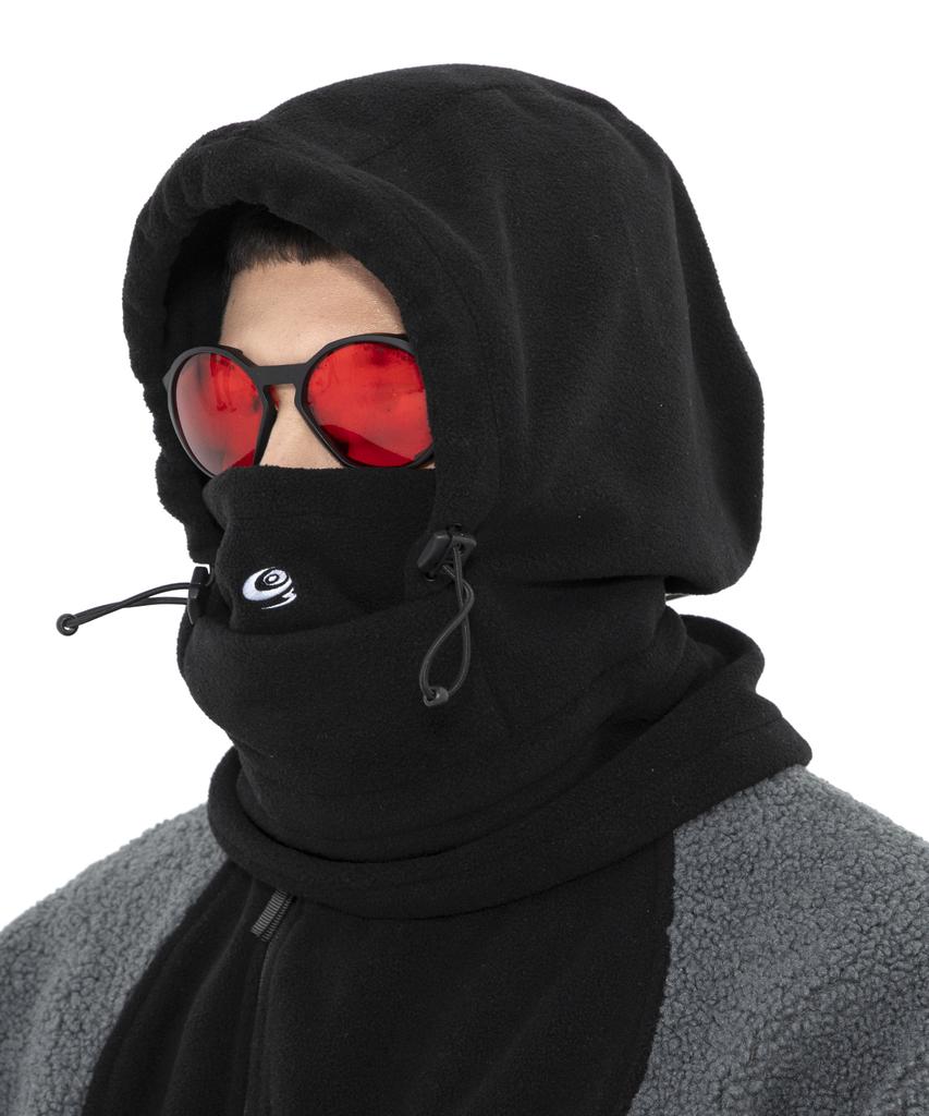GLACK Gc026 Shredder Fleece Hooded Balaclava (Black)