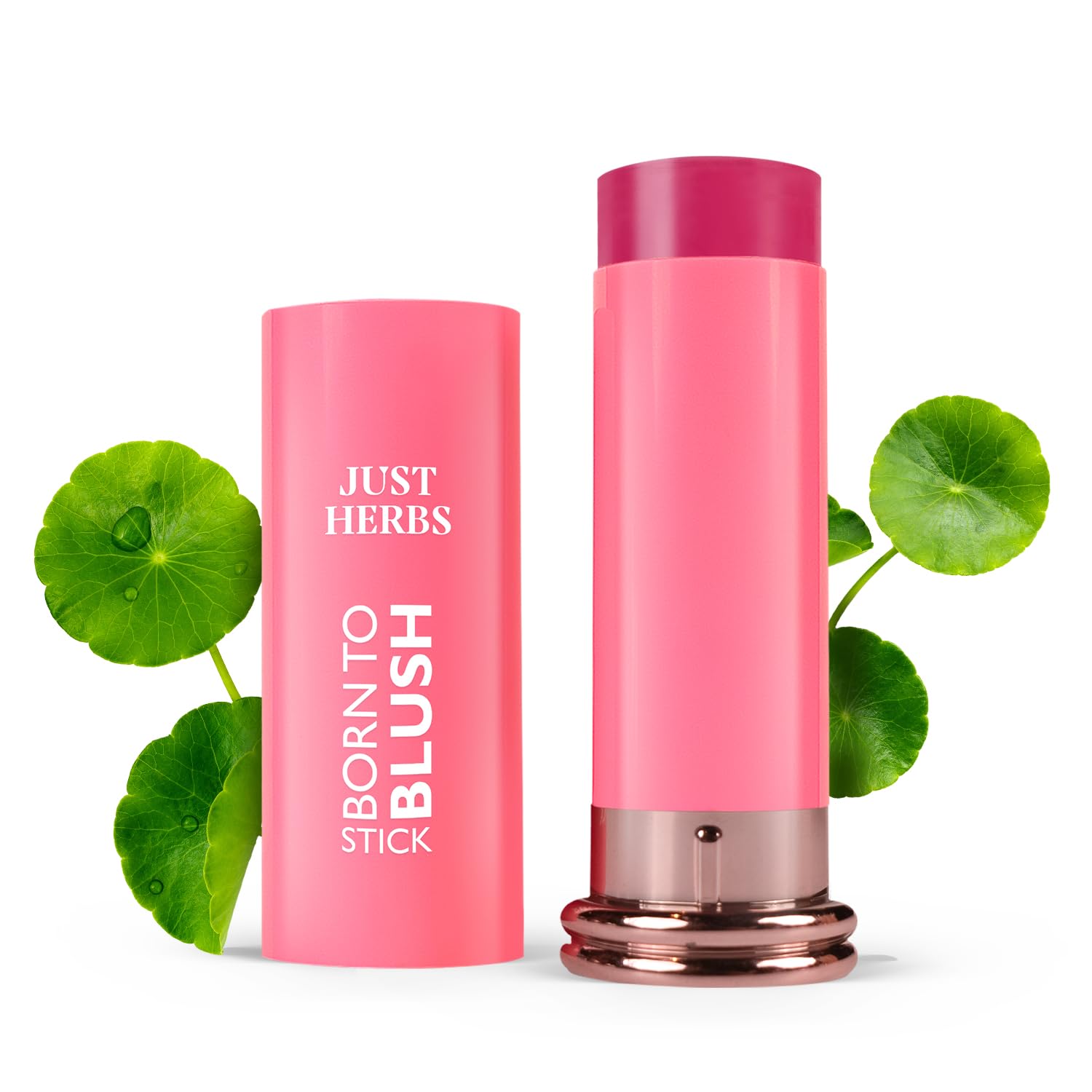 

Just Herbs Pink Plush Born To Blush Lightweight | Long Stay | Smooth Texture | Moisturises & Hydrates | Dewy Glow Blush Stick with Shea Butter &
