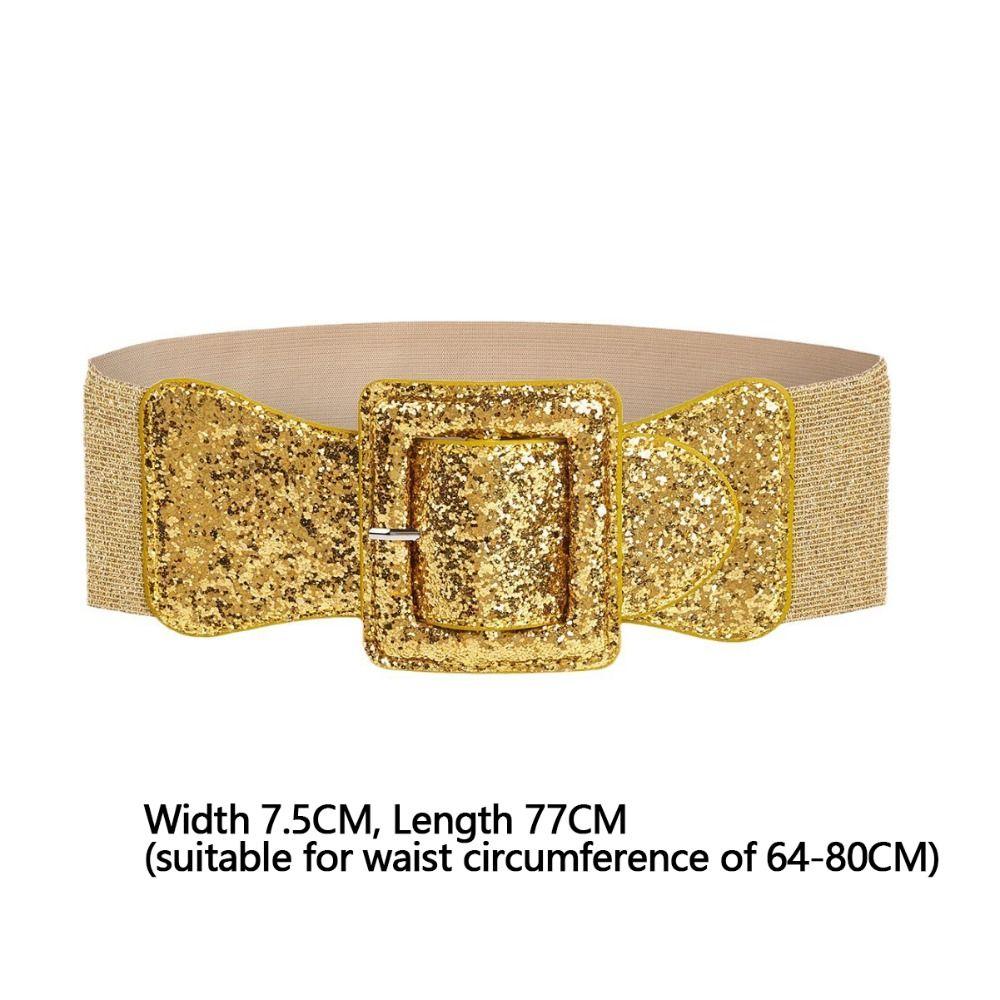 Wide Waist Strap Punk Style Decoration Belt Exquisite Stretch Waistband  for Women
