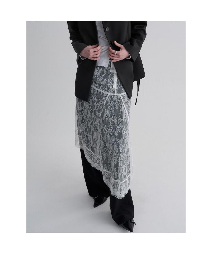 8SECONDS Lace Long Skirt White