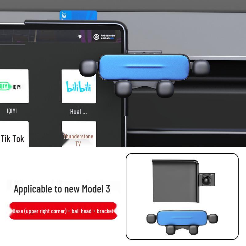 Tesla Model 3/Y Car Phone Holder: Multi-Function Navigation Interior Accessory