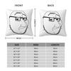 Smug Soyjak Meme Pillowcase Polyester Cushion Cover Decor Smiling Wojak Pillow Case Cover Living Room 40X40Cm