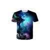 Space Galaxy Skull 3d Print Womens Mens Casual Tshirt Short Sleeve Graphic Tee With Vibrant Design