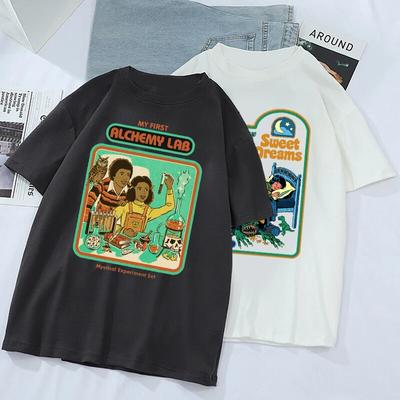 Camiseta Gráfica de Desenho Animado Assustador Demônio Satanás Mulheres Unissex Sobrenatural Ceifador Sombrio Terror Tops Hipster Street Fashion Tee Camisetas