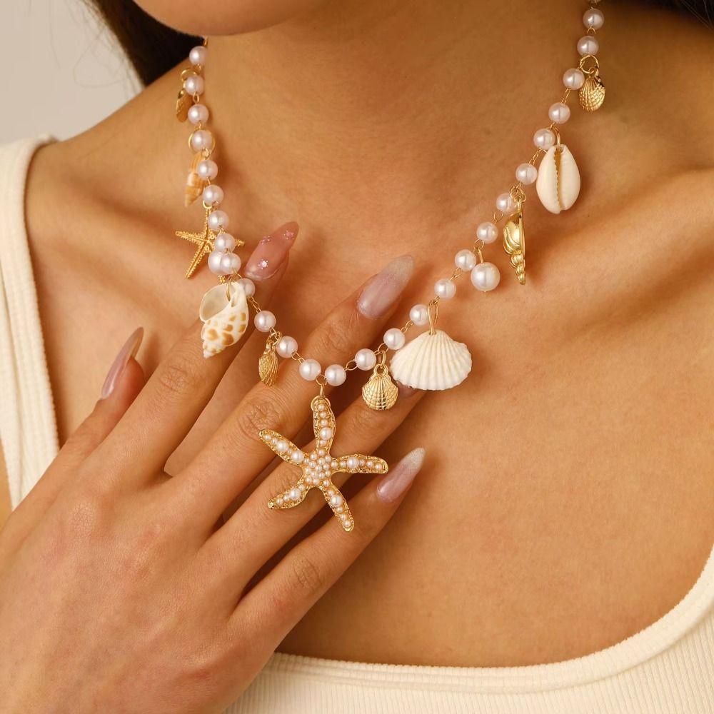 Bohemian Beach Waist Chain Shell Body Chain Jewelry Rice Bead Waist Chain  Beach Accessories