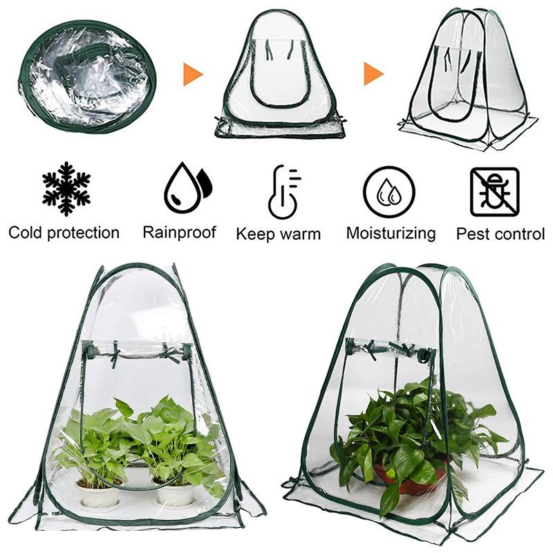 Garden Cover Seedling Plant Protection Cover Plant Winter Garden Greenhouse Mini Sunroom Balcony Home Transparent Foldable