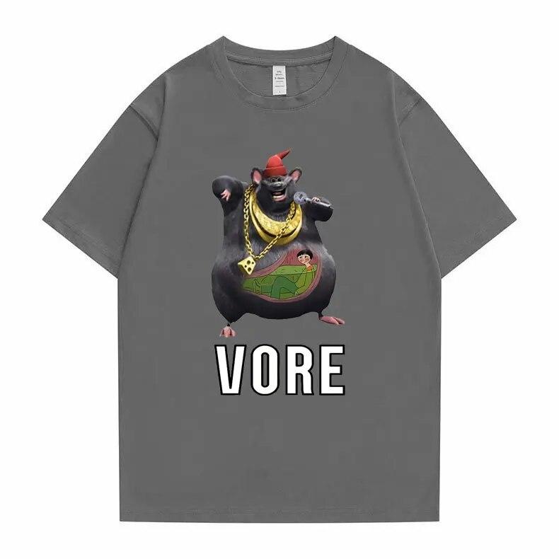 Funny Mouse Hip Hop Rap Biggie Cheese Vore T Shirt Unisex Women Harajuku Oversized EU Size T-shirts Unisexs Fashion Brand Tshirt Tops