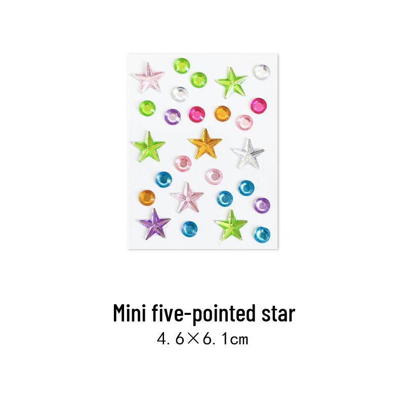 Gem Stickers: Kids' 3D Acrylic Crystal DIY Rhinestone Decorations, Colorful Cross-Border Designs for Girls